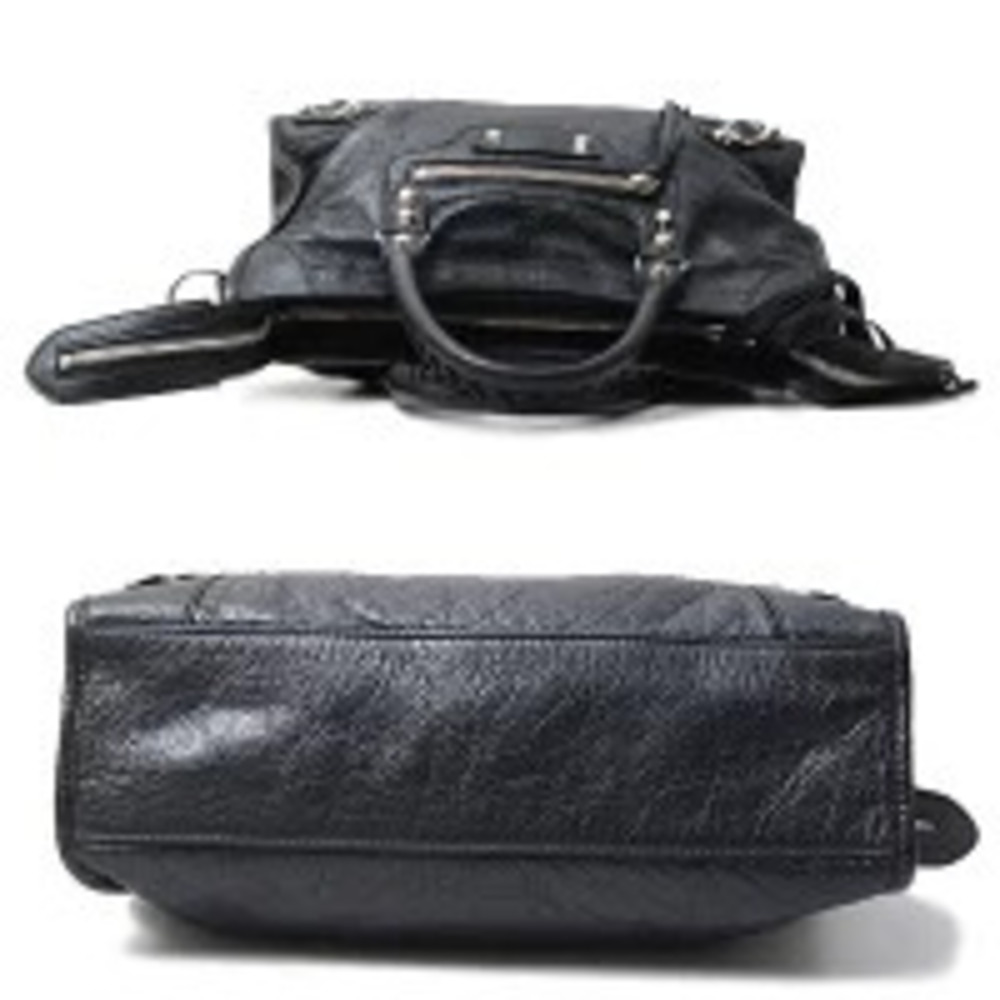 Balenciaga City Handbag Shoulder Bag Lambskin Black - Picture 4 of 9